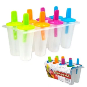 8 Freezer Ice Pop Maker Mold Popsicle Dessert Ice Cream Frozen Pops Cake Treats - Picture 1 of 1