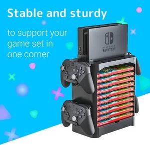 Torre de almacenamiento de juegos para Nintendo Switch (negro) - Nintendo Switch Game Hol - Imagen 1 de 7