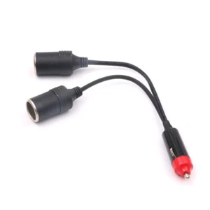 Car Cigarette Lighter 2Way Dual Adapter Charger Plug Socket Splitter Male/Famale - Picture 1 of 7