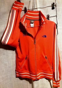The North Face A5 Series Warm Up Track Jacket L Orange Zip 8850 Everest - Picture 1 of 11