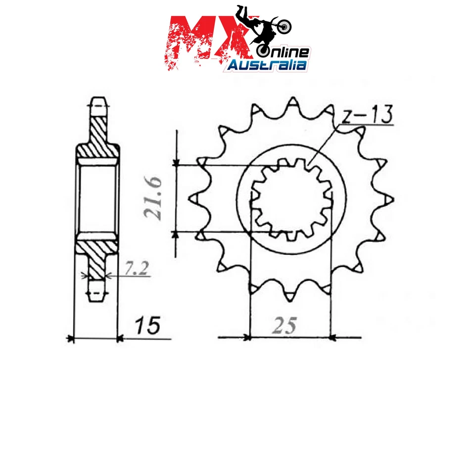 MTX Front Sprocket 15T Kawasaki ZEPHYR 750 1995-1999 10-228-15 - Image 1 of 1