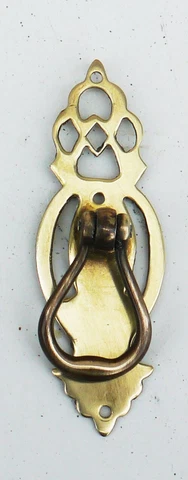 Vintage Drop Handle Pull Brass Cupboard Cabinet Wardrobe Victorian Door Handle Cover