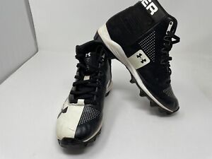 Youth Boys Under Armour Football Cleats Black/White Sz 5Y 1289782-011
