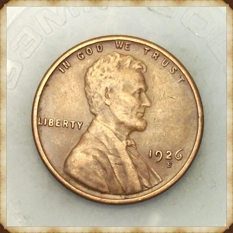 1926 S Lincoln Wheat Cent F-VF **Actual Coin Pictured** Cover