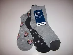 Paquete de 3 calcetines para mujer Old Navy pingüino talla única nuevos - Imagen 1 de 4