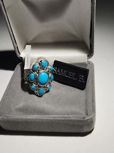 Anello testurizzato Artisan .925 Samuel B Bella Addormentata misura 6 - Foto 1 di 3