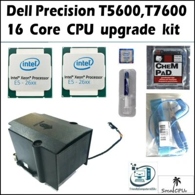 Dell Precision T5600,T7600 CPU Processor Upgrade Sixteen  Core 16 + Heat Sink - Image 1 of 2