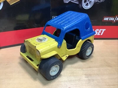 复古 Tonka 蜂蜜桶吉普车(黄色和蓝色带黑色内饰) — 第 1/4 张图片