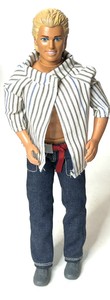 1968 Mattel Barbie Ken Doll Body Moveable arms Legs Malaysia 1990 Twist And Turn