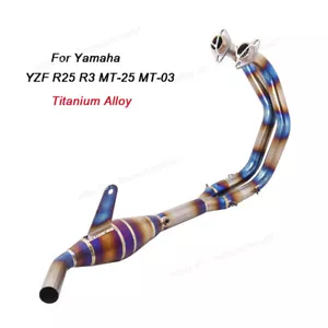 For Yamaha YZF R3 R25 MT-03 MT-25 Modified Exhaust Header Front Link Pipe System - Foto 1 di 12