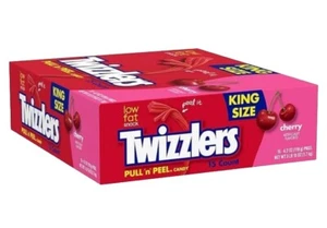 TWIZZLERS Pull 'n' Peel Licorice Candy, Cherry, 4.2 Ounce (Pack of 15) - Picture 1 of 2