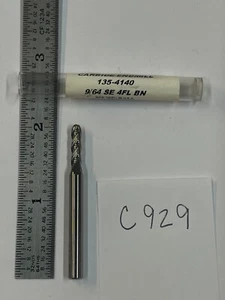 NUEVA FRESA DE EXTREMO DE CARBURO HTC 9/64" DIÁMETRO 135-4140 4 FL BN 9/16" LOC X 2" OAL -C929 - Imagen 1 de 4