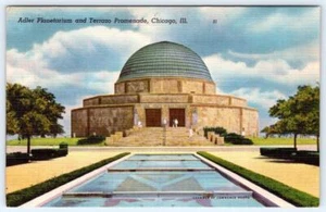 POSTAL DE LINO ADLER PLANETARIUM TERRAZO PROMENADE CHICAGO ILLINOIS AÑOS 40-50 - Imagen 1 de 2