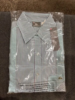 Camisa de vestir Lacoste manga corta con botones para hombre con bolsillo talla 38 ¡NUEVA CON ETIQUETAS! Foto 1 de 3