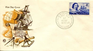 1963 Australian Navigators Abel Tasman 4/- - WCS FDC Brown - Bild 1 von 2