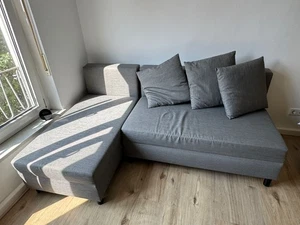 IKEA ÄLVDALEN 3-Seater Sofa Bed with Chaise Longue – Knisa gray beige - Bild 1 von 4