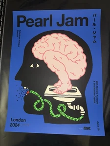Pearl Jam London 2024 Poster Broken Fingaz Artist Edition S/N Limited To 100 - Picture 1 of 6