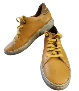 Josef Seibel Womens 9 Shoes Oxford Derby Lace Up Leather Mustard Yellow $143 - Picture 1 of 7