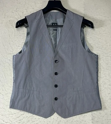 AX Armani Exchange Button Up Vest Gray Men’s Size Medium - Image 1 of 4