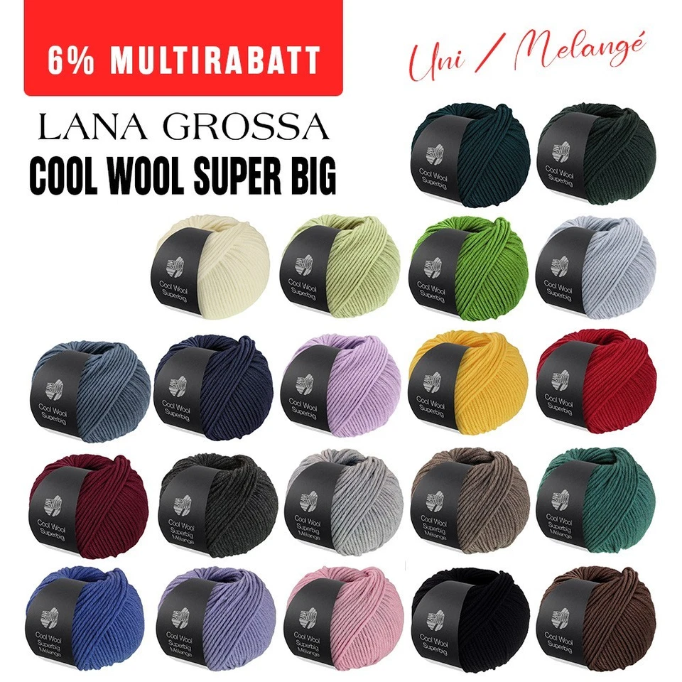 50g Lana Grossa Cool Wool Super Big | 100% Merino, 80lfm | Waschmaschinenfest - Bild 1 von 1