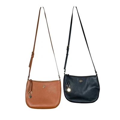 Lote de 2 Bandolera Anne Klein Cuero Guijarro PU Cremallera Superior Correa Ajustable Foto 1 de 4