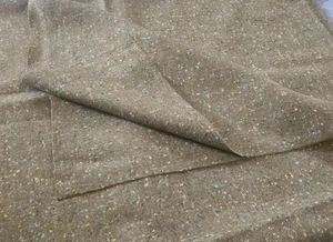 Vintage grün gesprenkelter Tweed Wollstoff Meterware  - Bild 1 von 2