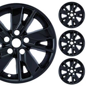 PACRIM 16" Gloss Black Wheel Skins for Kia Optima (2016 - 2018) | ABS | Set of 4 - Picture 1 of 6
