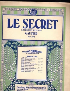 Le Secret Intermezzo Pizzicato von Leonard Gautier, 1916, antike Noten - Bild 1 von 3