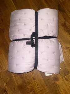 Pottery Barn Teen Microfiber Pintuck Comforter Xl Twin, Purple, Excellent - Picture 1 of 3