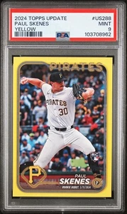 2024 Topps Update Series - Rookie Debut Paul Skenes #US288 Giallo (RC) PSA 9 - Foto 1 di 3