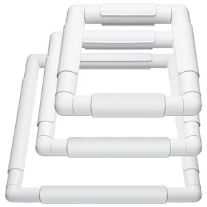 Square Embroidery Hoop Frames White Rectangular Hoop Embroidery Snap Frame2616 - Picture 1 of 9