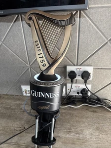 Guinness Harpe Surger Unité Illuminée pour Pub, Home Bar, Man Cave Testée Fonctionnelle - Photo 1/23