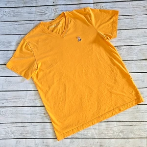 Camisa PSYCHO BUNNY Manga Corta Cuello en V 100% Algodón Pima Mujer Naranja Talla 5 - Imagen 1 de 7