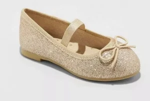Cat & Jack hellgoldene Kleinkind Mädchen Lusela Prinzessin Ballerinas Größe 5 - Bild 1 von 2