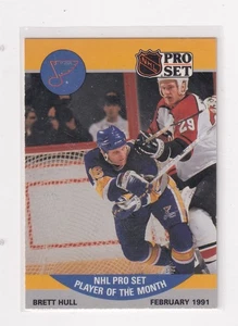 Bonita tarjeta Pro Set Jugador del Mes 1990-91 # P3 Brett Hull - Imagen 1 de 2