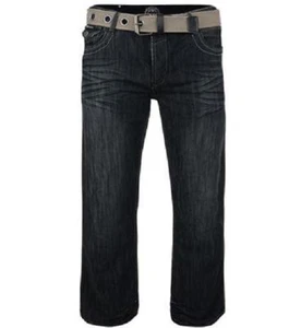 KAM HURRICANE SCHWARZE VINTAGE GEWASCHENE JEANS MIT GÜRTEL (BARC) IN TAILLE GRÖSSE 40 BIS 60" & - Bild 1 von 13