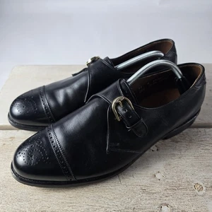 Vintage Allen Edmonds Hillsboro Black Monk Strap Buckle Wingtips Men’s Size 11 D - Picture 1 of 13