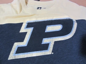 Purdue University Shirt Russell size L/G 42-44 NEW with tags Black & Gold - Picture 1 of 8