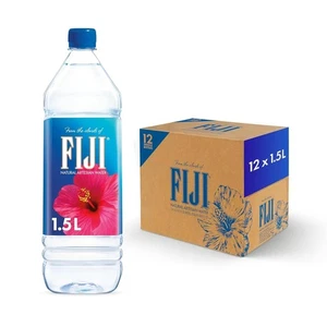FIJI Natural Artesian Bottled Water 1.5 Liters / 50.7 Fl Ounce Pack of 12 - Picture 1 of 8