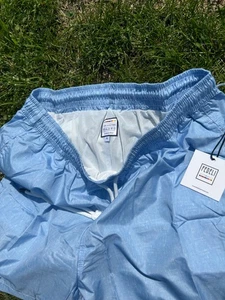 Neu mit Etikett. Fedeli Madeira hellblaue gefütterte Herren Badeshorts Gr. XL - Bild 1 von 4