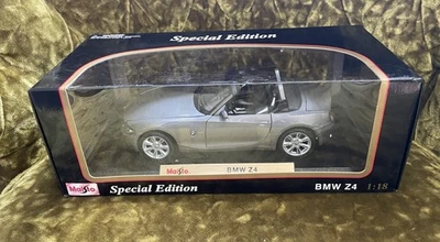 BMW Z4 MAISTO 1/18 PLATA EDICIÓN ESPECIAL EMPAQUETADO DE FÁBRICA NUEVO 2003 Foto 1 de 4