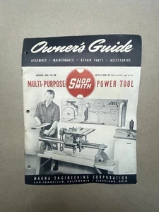 Owner's Guide For SHOPSMITH Model 10-ER - Picture 1 of 5