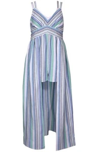 NEW Bonnie Jean Girl Size 16 "BLUE-MINT" Walk-Through Skirted Shorts Romper NWT - Picture 1 of 3