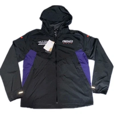 Nike Windrunner Jacket SZ XL Chicago Marathon 2024 Finisher Blk FV6204-010 Men's - Image 1 of 4