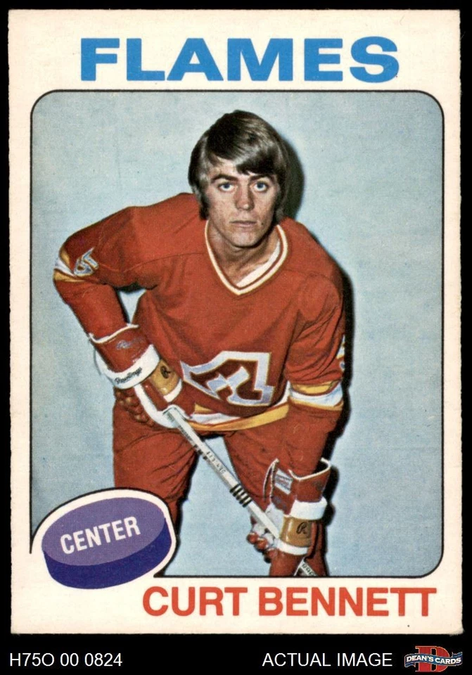 1975 O-Pee-Chee NHL #8 Curt Bennett Flames 5 - EX - Image 1 of 1