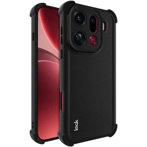 IMAK For OPPO Find X9 Pro 5G, Shockproof 4 Airbags Black Soft Rubber Case Cover - Picture 1 of 7