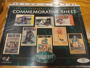 1992-93 Parkhurst Limited Edition Commemorative Sheet 8.5 x 11 #10,000 Goalies - Picture 1 of 1