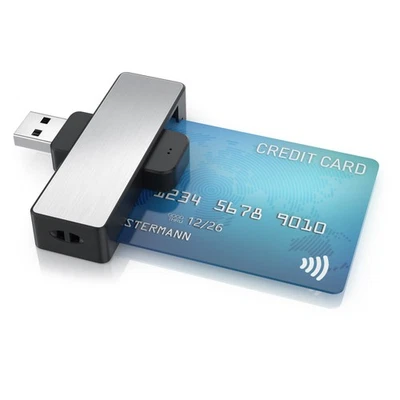 CSL Mini-Cardreader, Chipkartenleser, USB Type A, schwarz - Bild 1 von 4