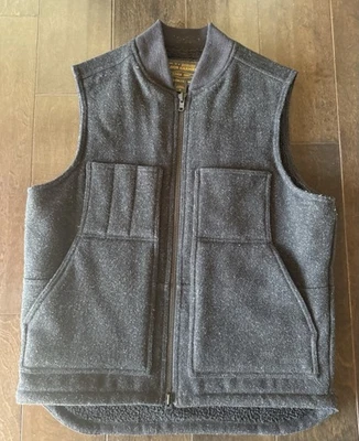 Filson Men’s Lined Mackinaw Wool Work Vest - Charcoal Size M - Image 1 of 4