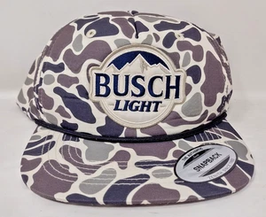 Cappello snapback mimetico vintage Busch Light nuovo senza etichette made in USA - Foto 1 di 6